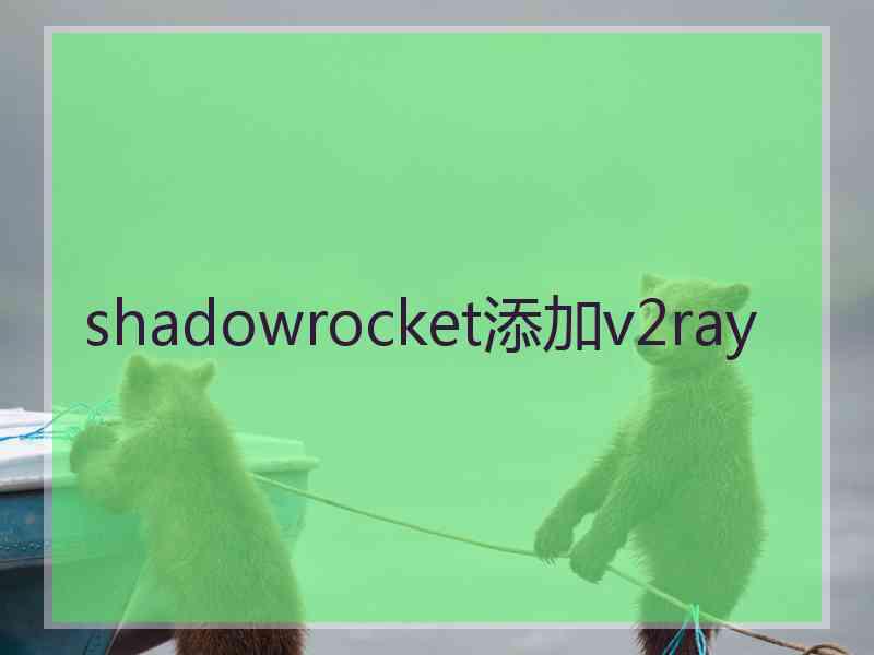 shadowrocket添加v2ray